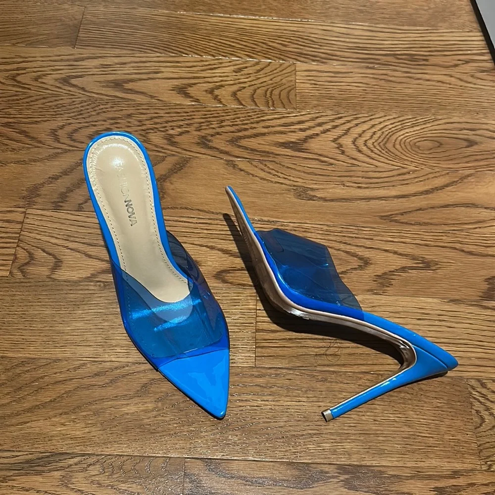 Translucent Blue Heels - Picture 1 of 1
